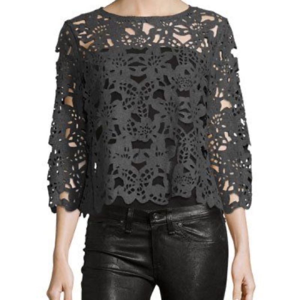 Zero Degree Celsius Floral Cut Out Top
